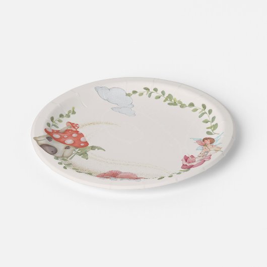 Fairy Land Geburtstagsparty Pappteller (Schrägansicht)