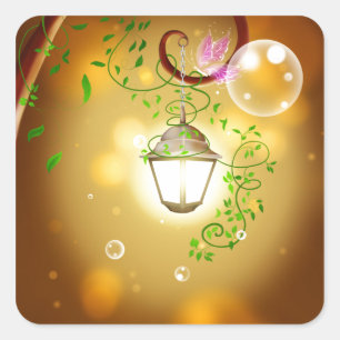 Fairy Lantern Quadratischer Aufkleber