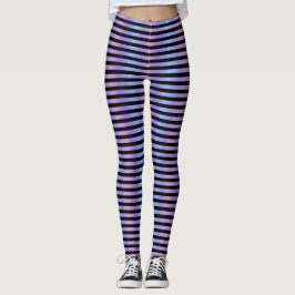 Fairy Lavender Pink Pastel Ombre Gradient Strip Leggings