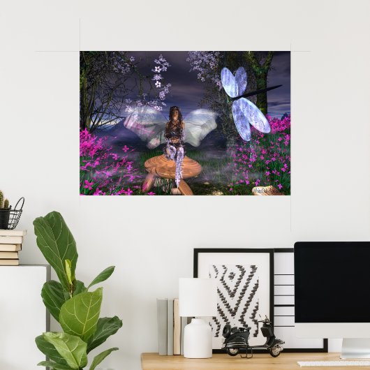 Fairy LavenderGlitter Poster (Heimbüro)