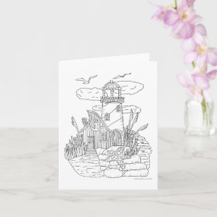 Fairy Lighthouse Farbe Es sich selbst blank Karte