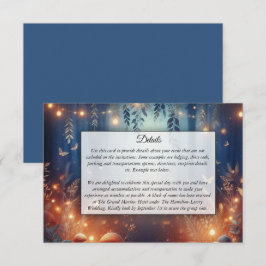 Fairy Lights and Moonlit Forest Magic Wedding Begleitkarte