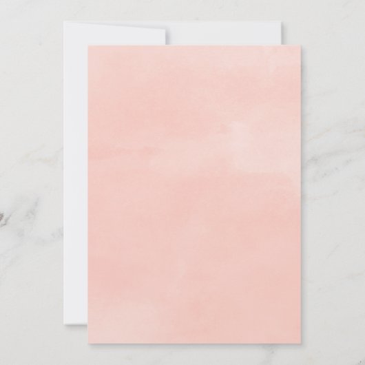 Fairy Lights Blush Bridal Dusche Einladung (Rückseite)