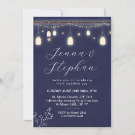 Fairy Lights Hochzeitseinladung, Saitenlichter Einladung