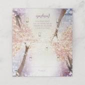 Fairy Lights Pink Coral Lila Forest Boho Platzkarte (Außenseite Aufgefaltet)