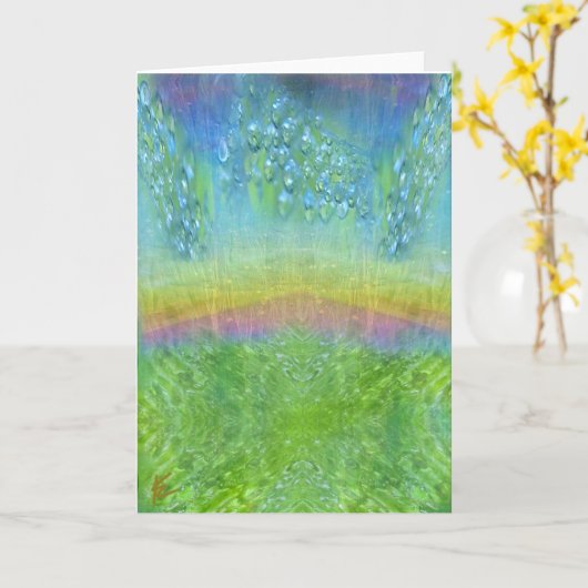 Fairy Lights Sparkle über Emerald Meadow Karte (Gelbe Blume)