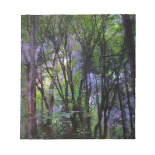 Fairy Lights Surreal Forest Notizblock