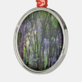 Fairy Lights Surreal Forest Silbernes Ornament (Links)