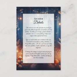 Fairy Lights und Moonlit Forest Magic Wedding Begleitkarte