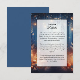 Fairy Lights und Moonlit Forest Magic Wedding Begleitkarte