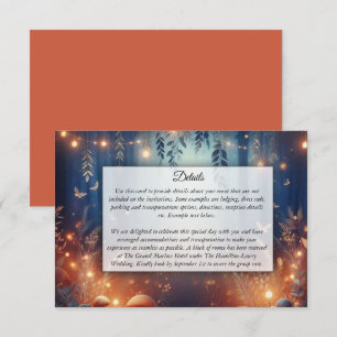 Fairy Lights und Moonlit Forest Magic Wedding Begleitkarte