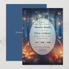 Fairy Lights und Moonlit Forest Magic Wedding Einladung