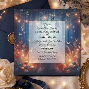 Fairy Lights und Moonlit Forest Magic Wedding Einladung