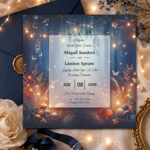 Fairy Lights und Moonlit Forest Magic Wedding Einladung