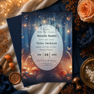 Fairy Lights und Moonlit Forest Magic Wedding Einladung