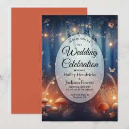 Fairy Lights und Moonlit Forest Magic Wedding Einladung