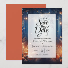 Fairy Lights und Moonlit Forest Magic Wedding Save The Date