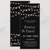 FAIRY LIGHTS WEDD INVITATION EINLADUNG (Vorne/Hinten)
