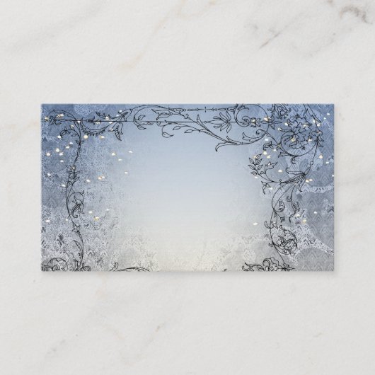 Fairy Lights Whimsy Blue Platzkarten (Vorderseite)