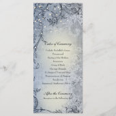 Fairy Lights Whimsy Blue Wedding Program Programm (Rückseite)