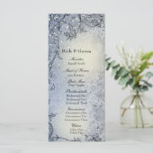 Fairy Lights Whimsy Blue Wedding Program Programm (Stehend Vorderseite)