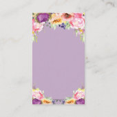 Fairy Lila Pink Floral Bringen Bücher für Baby Begleitkarte (Rückseite)