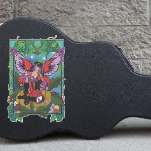 Fairy Lila Red Mushroom Gothic Aufkleber
