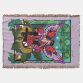 Fairy Lila Red Mushroom Gothic Decke (Vorderseite)