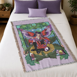 Fairy Lila Red Mushroom Gothic Decke