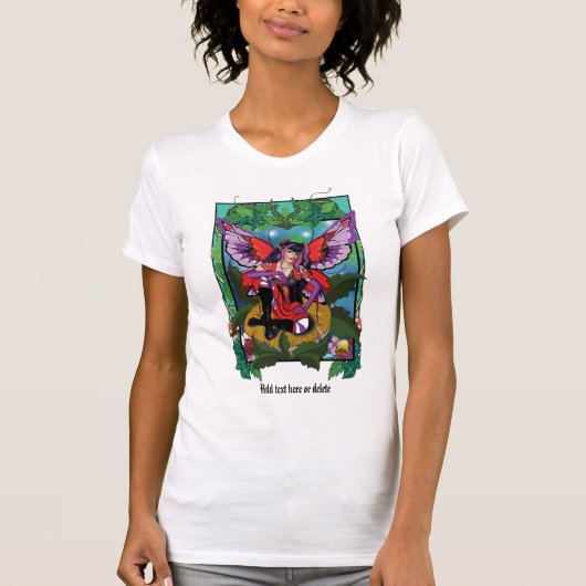 Fairy Lila Red Mushroom Gothic T-Shirt (Vorderseite)