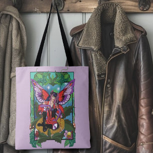 Fairy Lila Red Mushroom Gothic Tasche