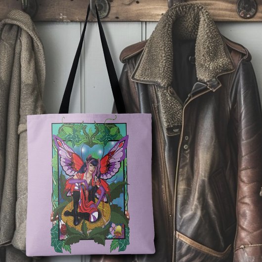 Fairy Lila Red Mushroom Gothic Tasche