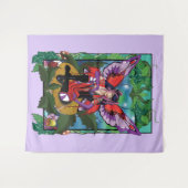 Fairy Lila Red Mushroom Gothic Wandteppich (Vorderseite (Horizontal))