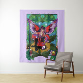 Fairy Lila Red Mushroom Gothic Wandteppich (Beispiel)