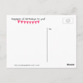 Fairy Lily Birthday wünscht Postcard Postkarte (Rückseite)