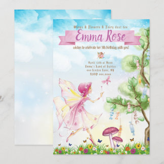 Fairy Magic Birthday Party Einladung