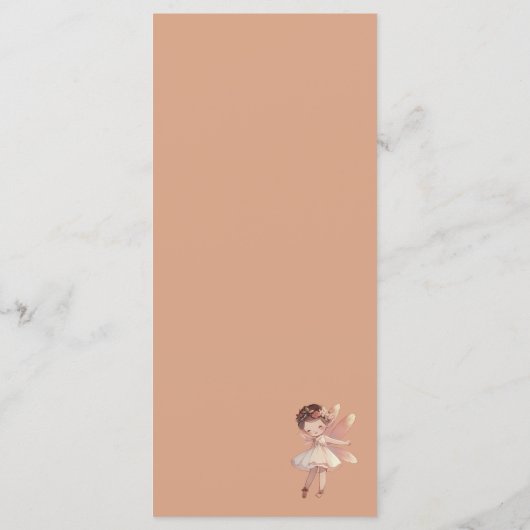 Fairy Magic Boho Flat Menu Menükarte (Rückseite)