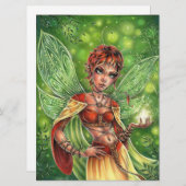 Fairy Magic Fantasy Forest Wings Female Art Card (Vorne/Hinten)