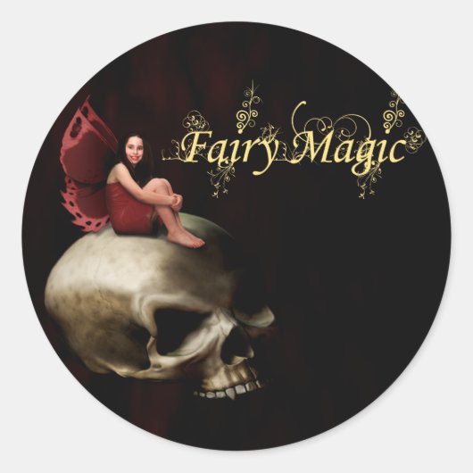 Fairy Magic Halloween Fairy Runder Aufkleber (Vorderseite)