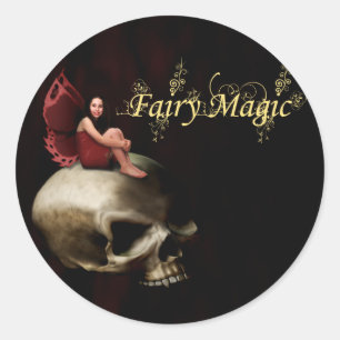 Fairy Magic Halloween Fairy Runder Aufkleber