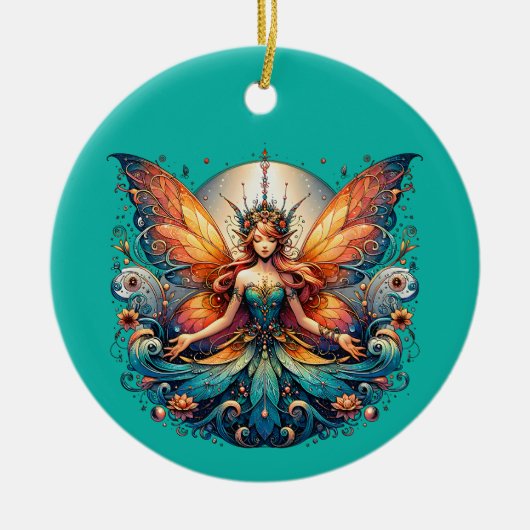 Fairy Magic, Magie Fantasy Vibe Keramik Ornament (Vorne)