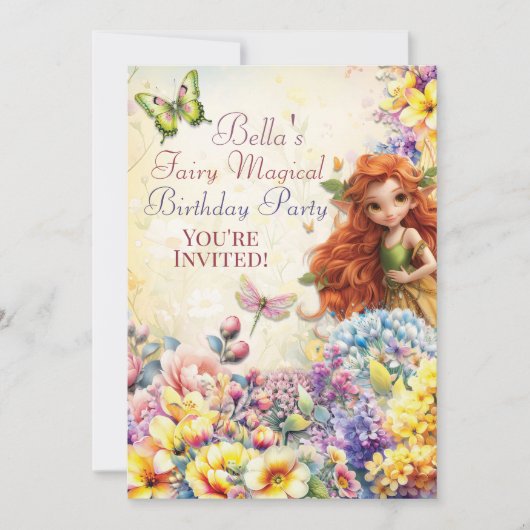 Fairy Magical Birthday Party Einladung (Vorderseite)