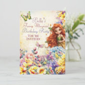 Fairy Magical Birthday Party Einladung (Stehend Vorderseite)