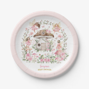 Fairy Magical Forest Garden Girl Babydusche Pappteller