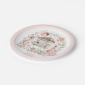 Fairy Magical Forest Garden Girl Babydusche Pappteller (Schrägansicht)