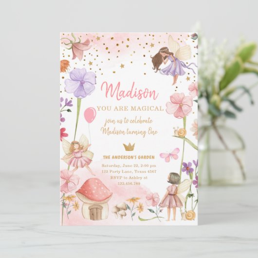 Fairy Magical Forest Garden Giro del Malcantone Einladung (Stehend Vorderseite)