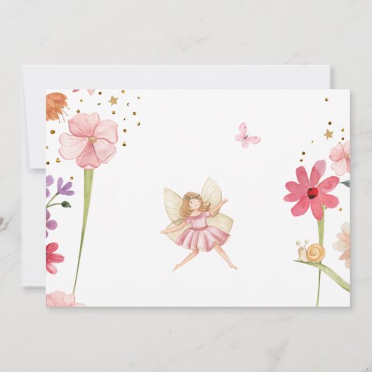 Fairy Magical Forest Garden Giro del Malcole Einladung (Rückseite)