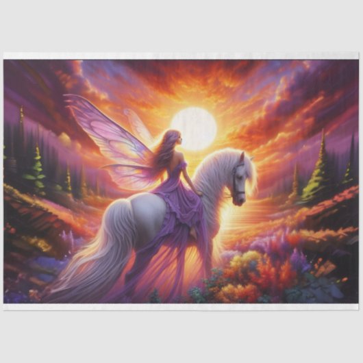 Fairy Meadow Sunset Tissue Paper Seidenpapier (Vorderseite)