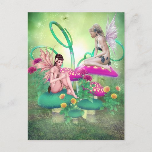 Fairy Meeting Postkarte (Vorderseite)