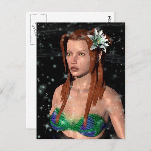 Fairy Mermaid Postkarte (Vorne/Hinten)
